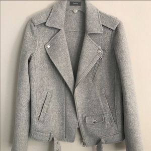 Theory Tralsmin Moto Cashmere Wool Jacket